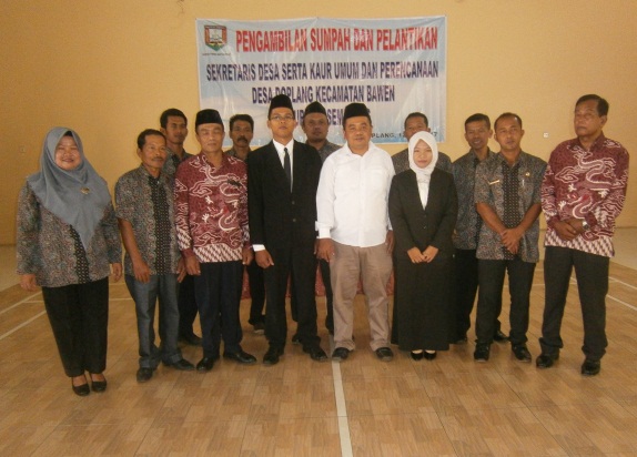 Pelantikan SEKDES dan KAUR UMUM & PERENCANAAN